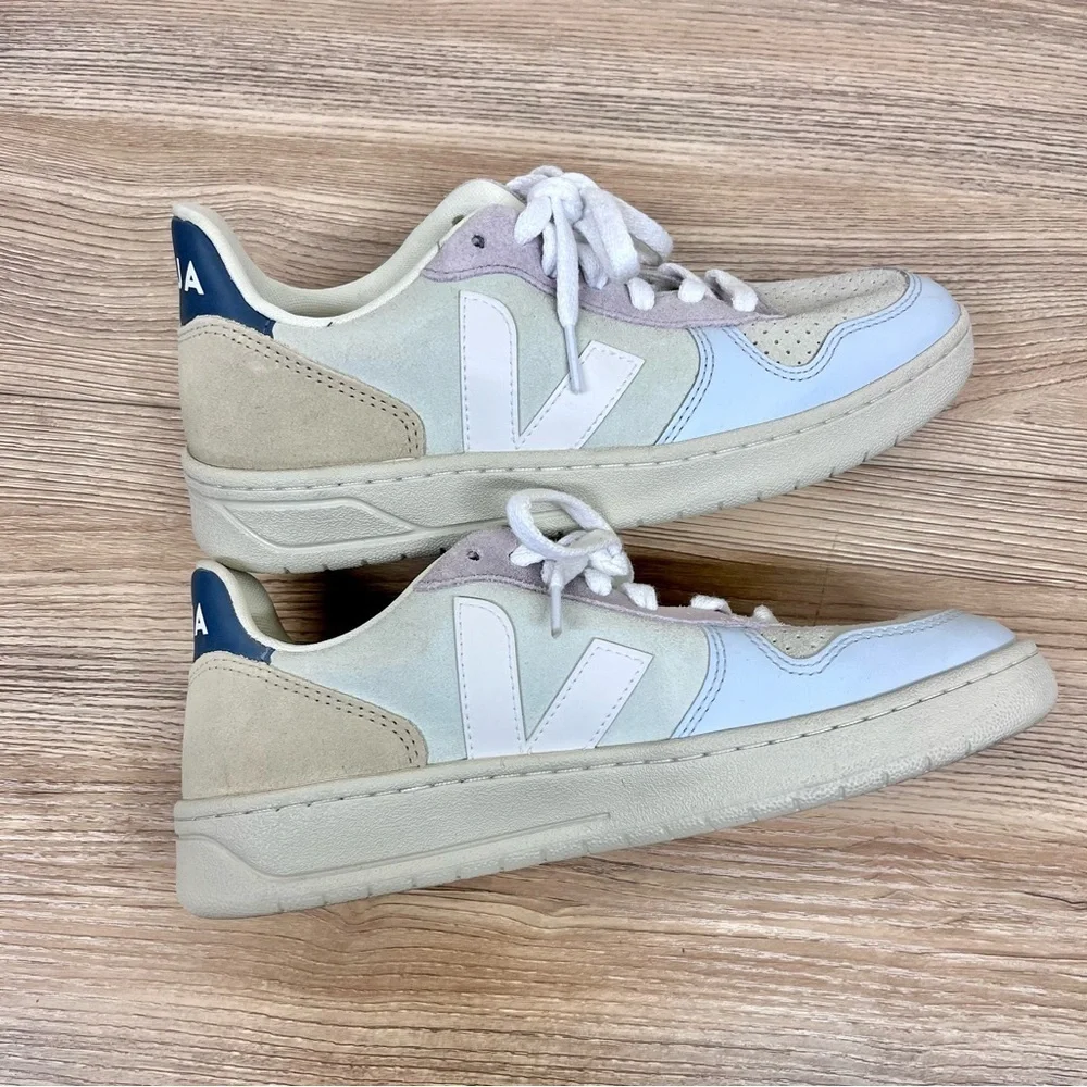 Veja V-10 Suede Multicolor Natural Babe Sneakers 6