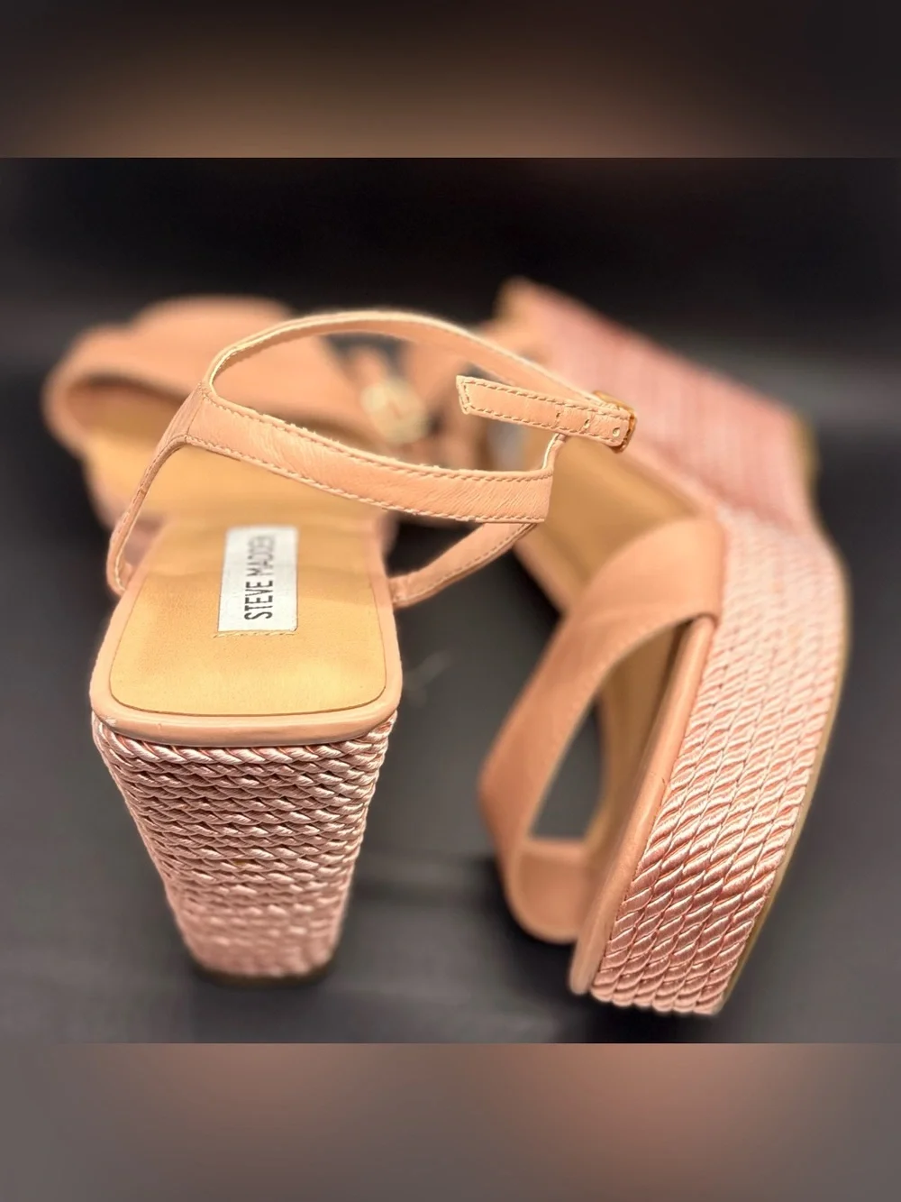 Steve Madden Blush Pink Platform Wedge Sandals
