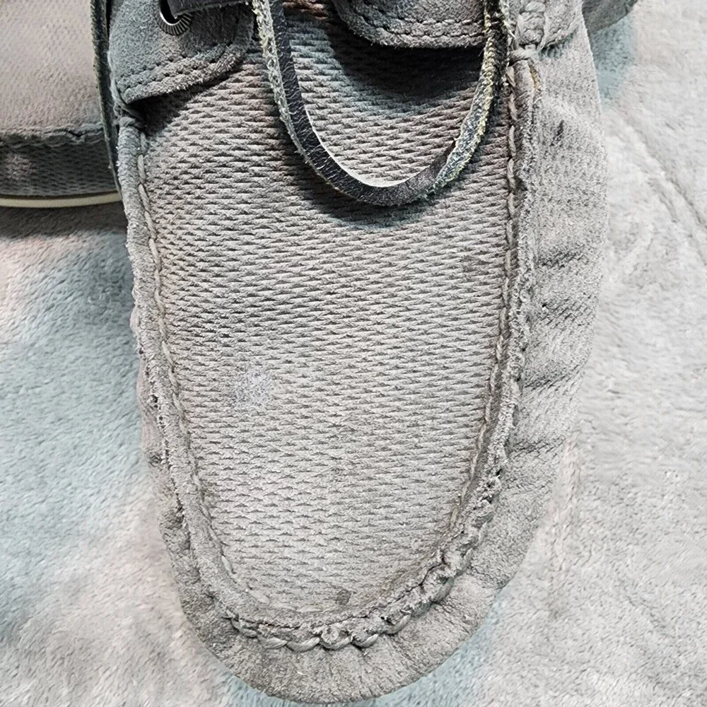 Frye Briggs Boat Shoes Men's Size 11.5 Gray Suede