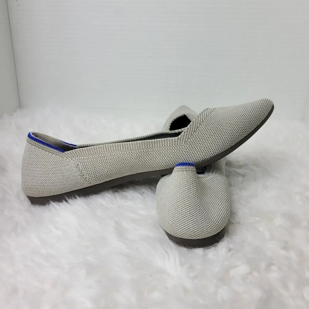 Rothy’s Flax Birdseye Womens Size 8.5  Light Grey Pointed Flats Retired
