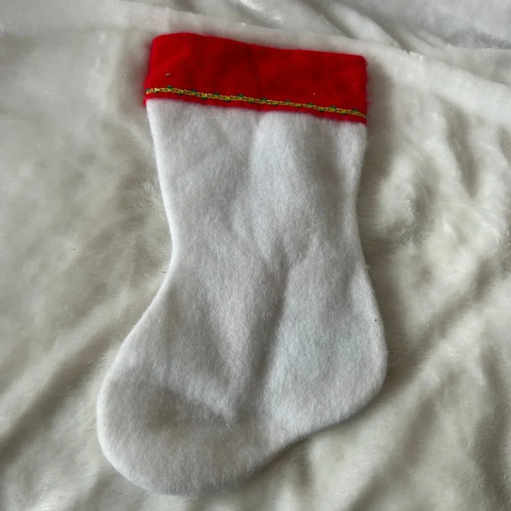 VINTAGE Disney Minnie Mouse Christmas Stocking Felt Decor 15 in X 6 in