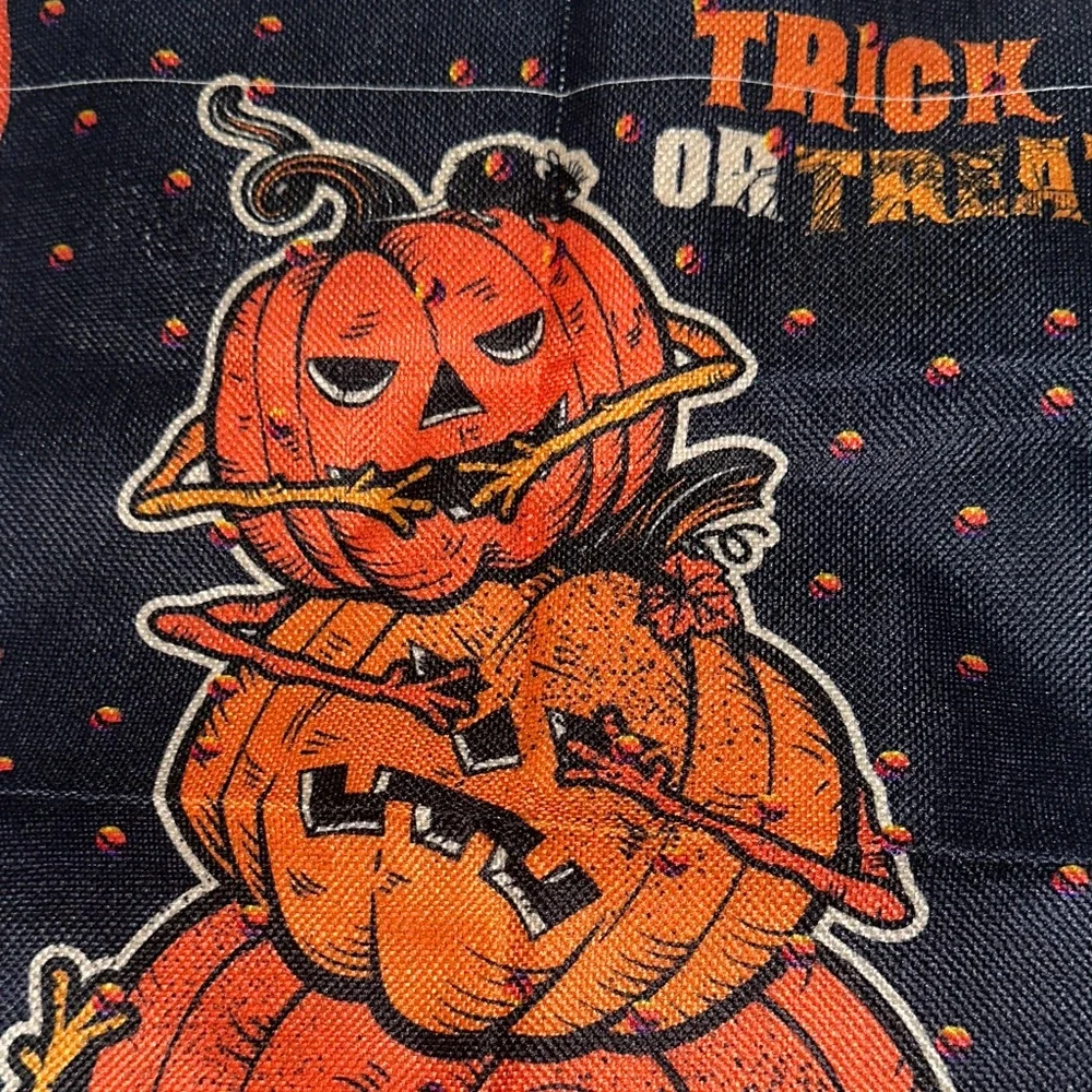 Halloween Trick or Treat Pumpkin Outdoor Tapestry Flag‎ Jack O’ Lantern Design