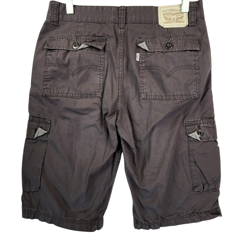 Levis 18 Reg W29 Gray Cargo Shorts Men Boys Utility Gorpcore Hiking Outdoor Work