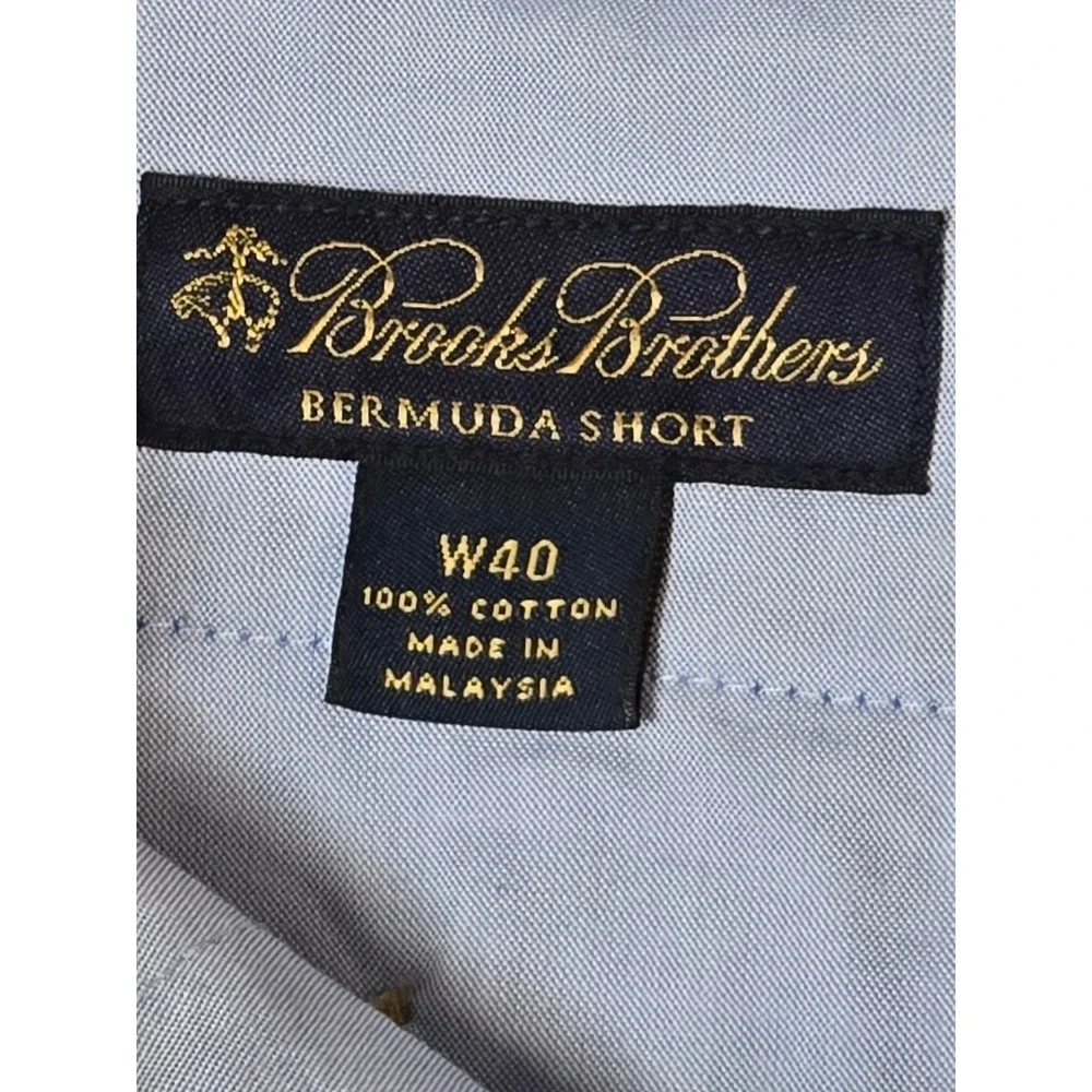Brooks‎ Brothers 1818 Mens Blue Oxford Cloth Flat Front Shorts Size 39W New Golf
