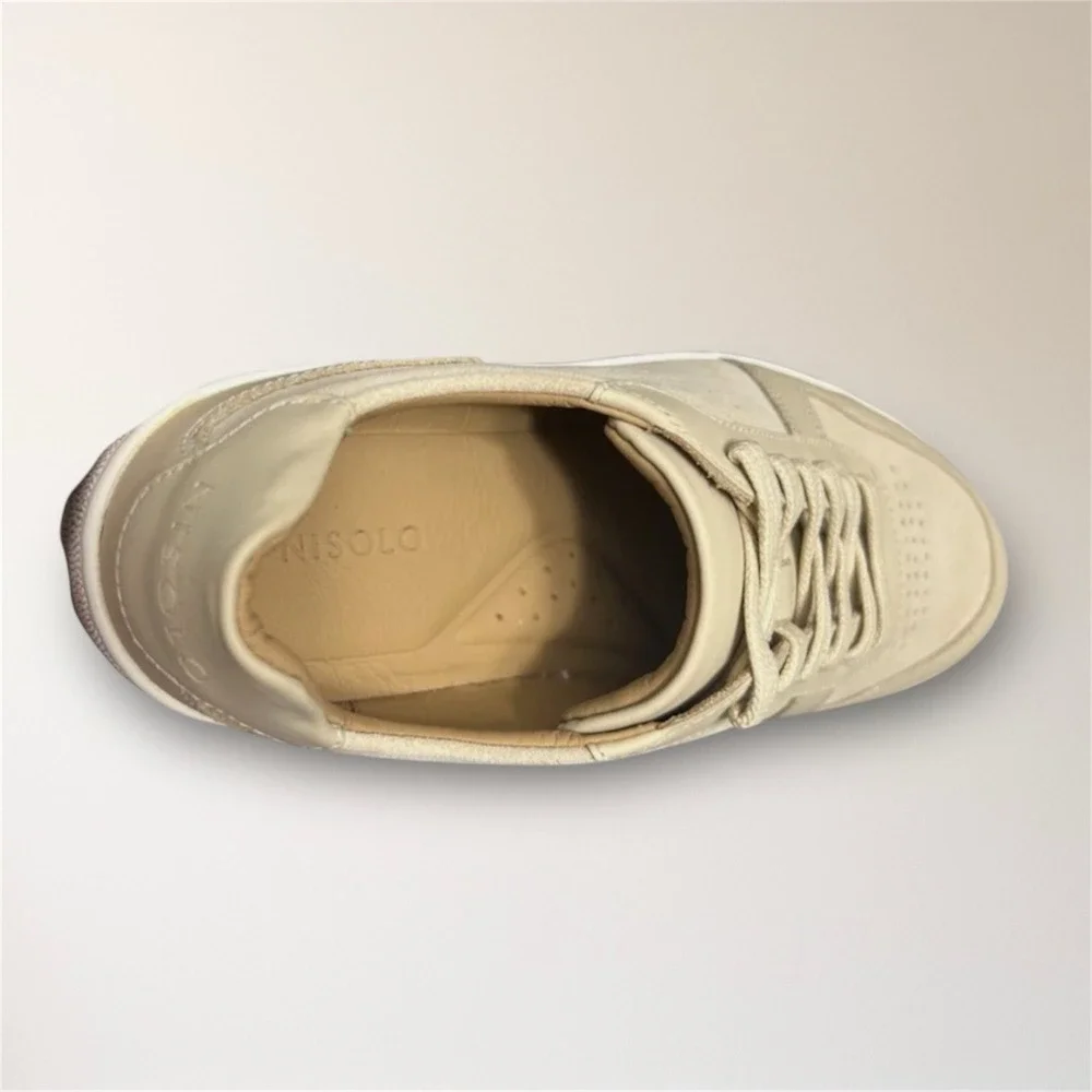 Nisolo Women's 5 Bone White‎ Leather Bria Go-To Court Sneakers New in Box $160