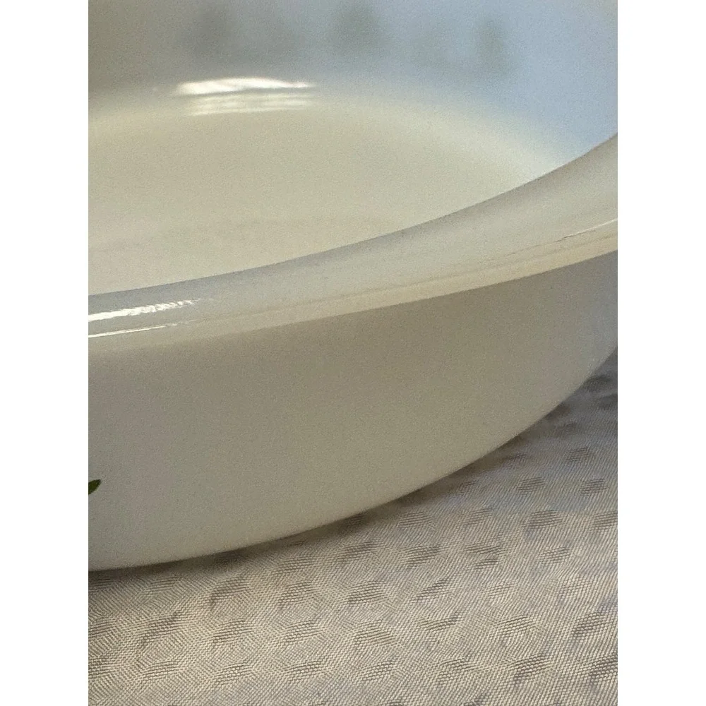 Vintage Glasbake Green Daisy Round 8
