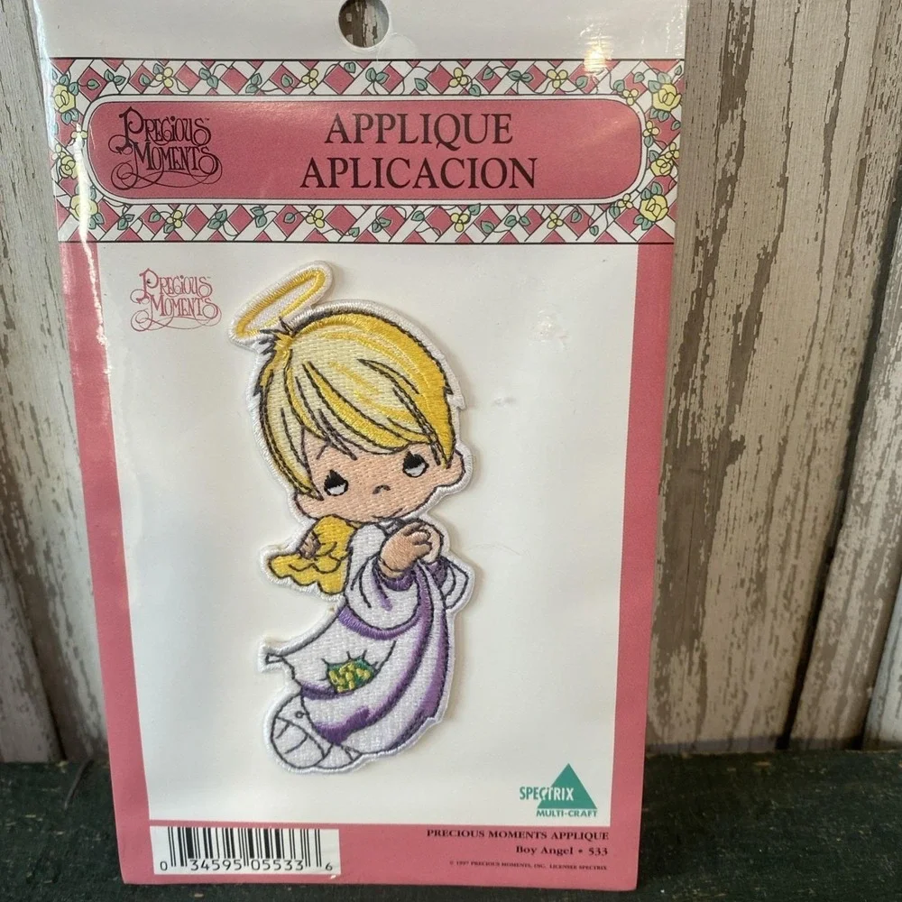 Precious Moments Applique Boy Angel Embroidered Patch Sealed‎ New Spectrix #535