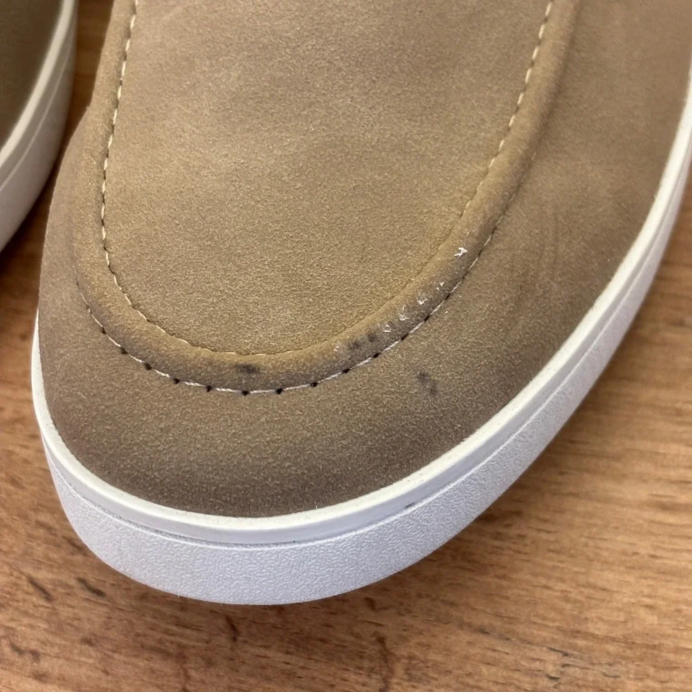 ABOUND Suede Loafer Sneakers Taupe Men Size 12 Slip On Mock Toe Casual Comfort