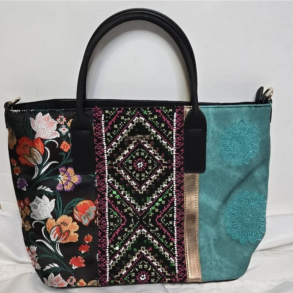 NEW Desigual Borsa Donna between Holbox mini tote cross‎ body purse