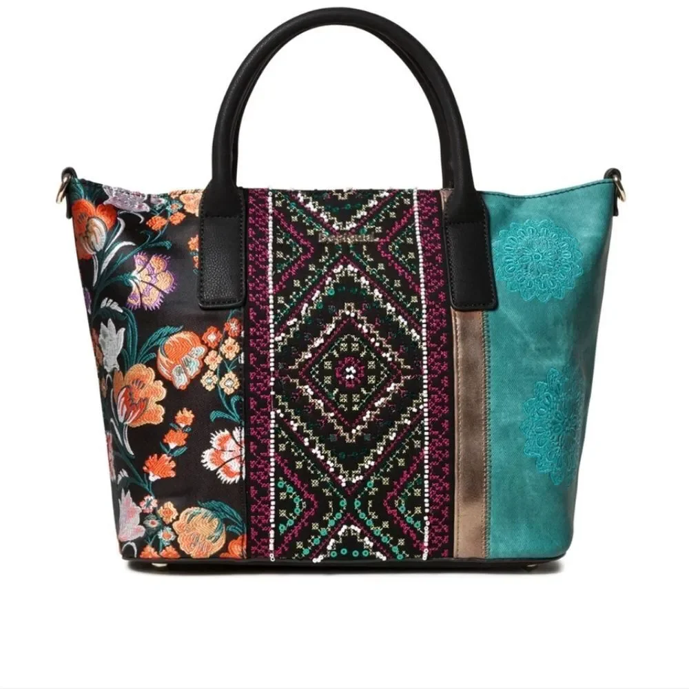 NEW Desigual Borsa Donna between Holbox mini tote cross‎ body purse
