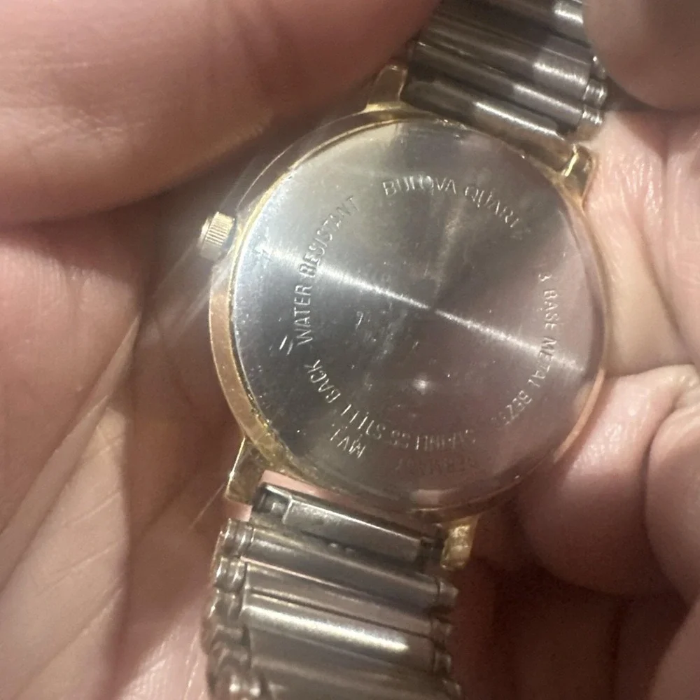 Works VTG Caravelle By Bulova Quartz Date Two-Tone Unisex Watch New Battery 33mm