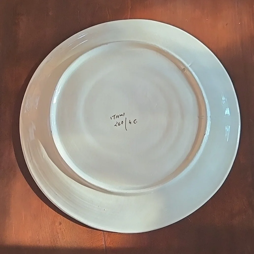 1950's Hand Painted Wall Plates Imported From Italy
