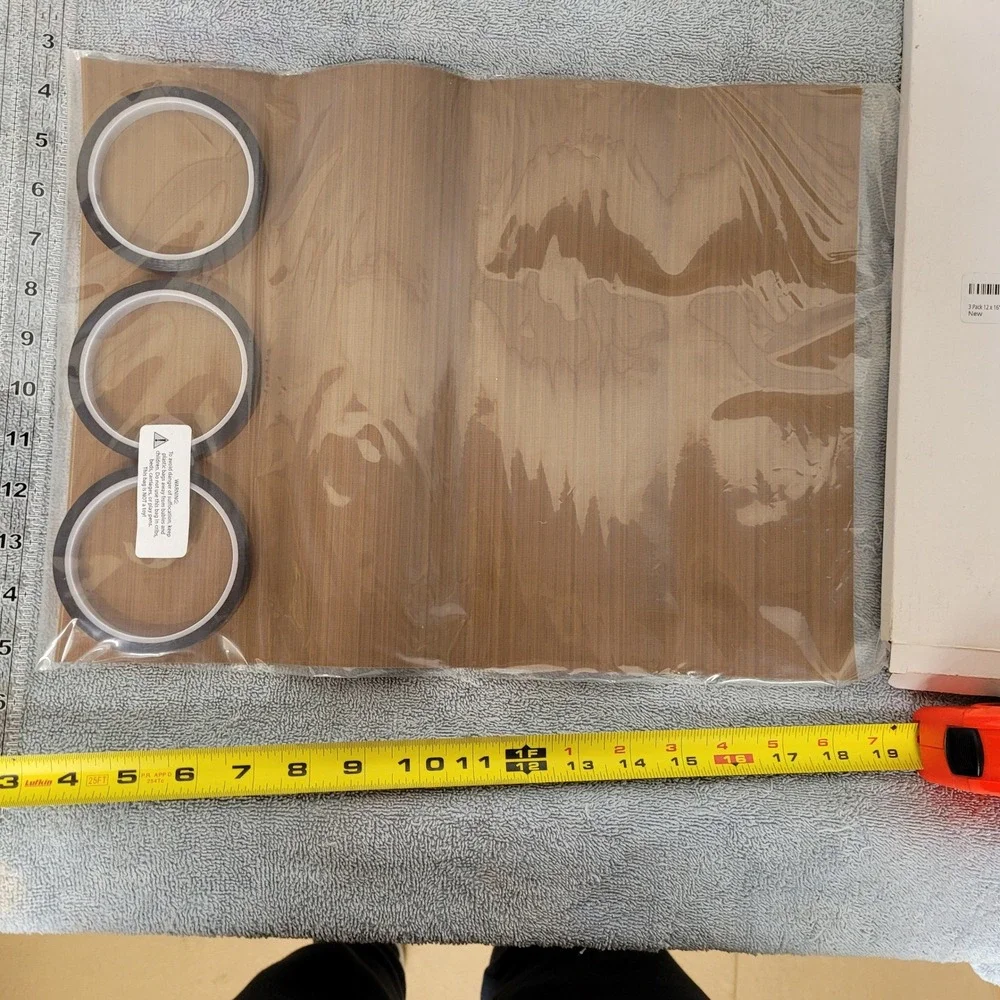 3 Pack 12x16 PTFE Teflon Sheets‎ for Heat Press Machine with Heat Resistant Tape