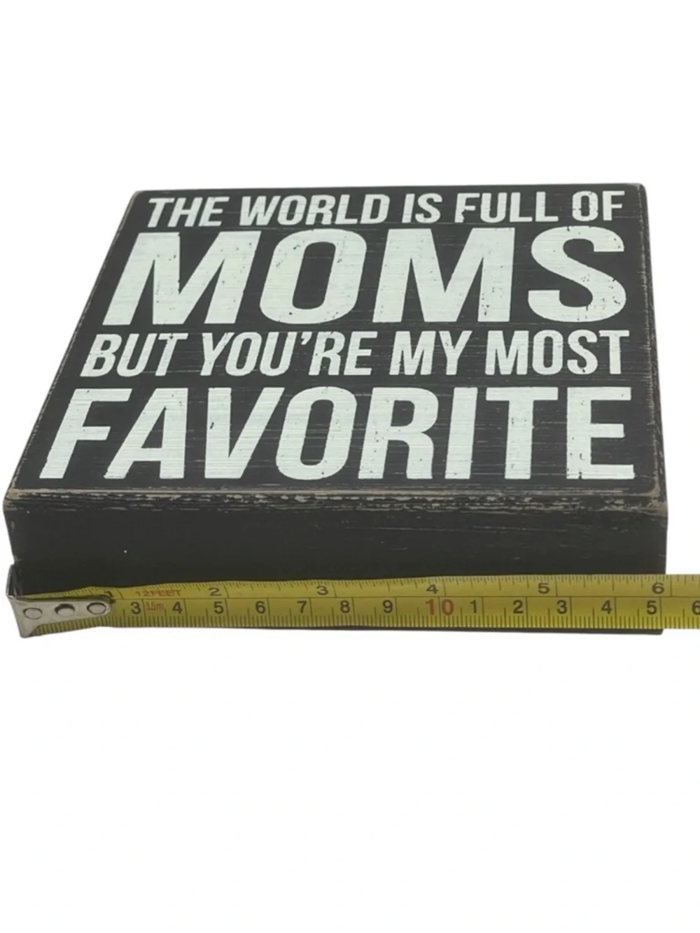 Quill To Paper Favorite Mom Wood Block Sign Farmhouse Shelf Sitter Rustic Decor