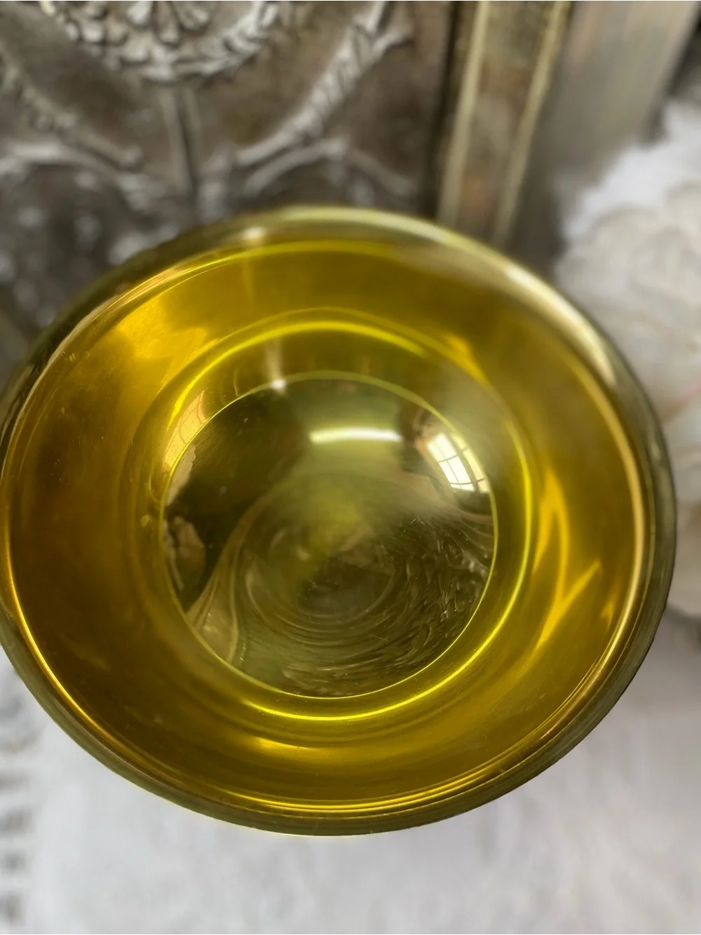 Gold Compote Pedestal Bowl