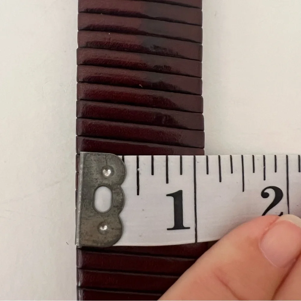 Brighton Leather Men's Belt 42 Brown Leather Belt 3907 Textured Woven Vintage
