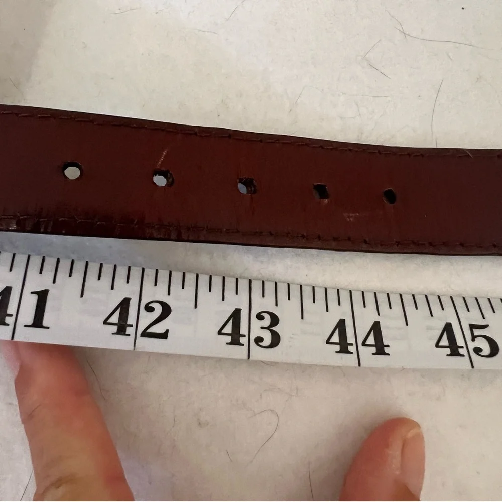 Brighton Leather Men's Belt 42 Brown Leather Belt 3907 Textured Woven Vintage