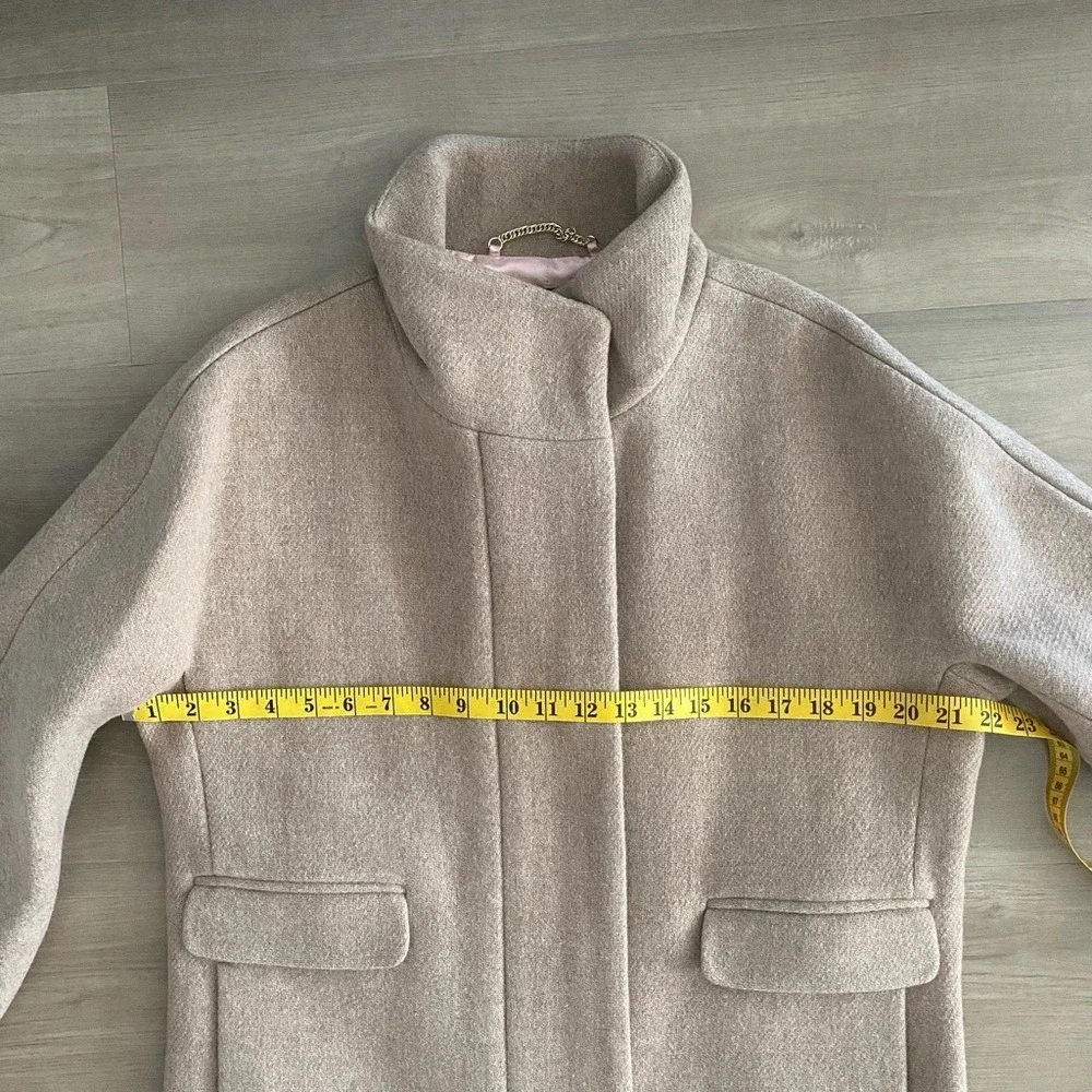 NWT J.Crew Stadium Cloth Nello‎ Gori Cocoon Coat Wool Blend Tan Sand Women's S