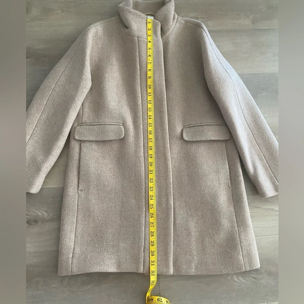 NWT J.Crew Stadium Cloth Nello‎ Gori Cocoon Coat Wool Blend Tan Sand Women's S