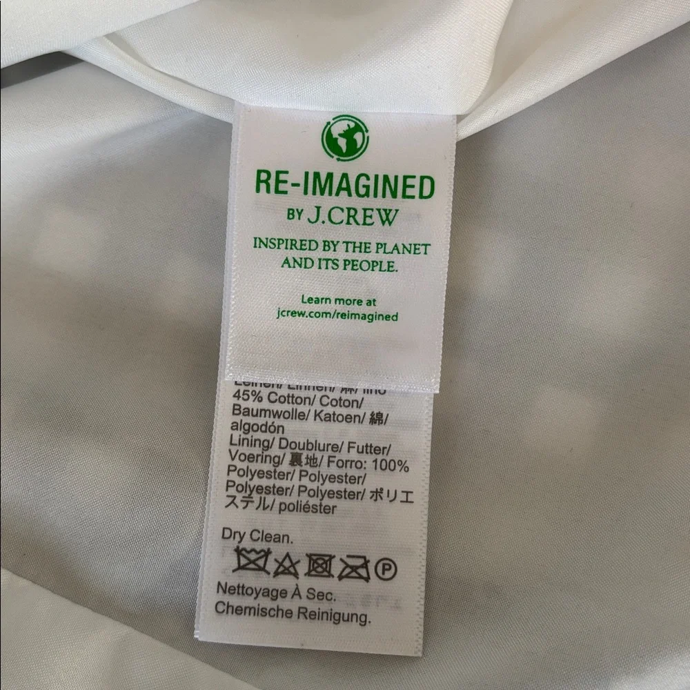 J. Crew Gingham linen-blend Holland  ‎ Women's Blazer Size 10 NWT
