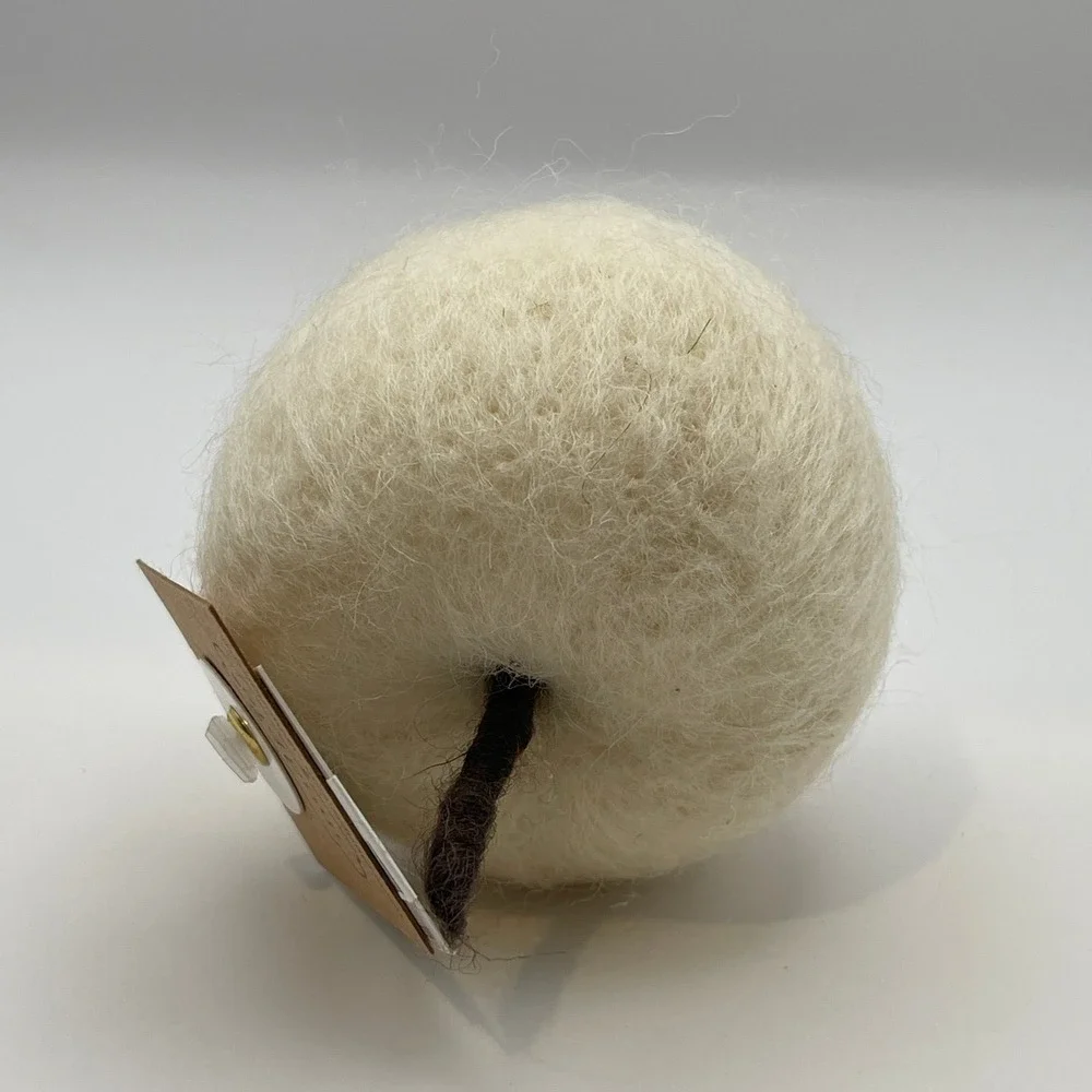 Mud Pie Cream Felted Wool Apple Bowl Filler Set of 10 Farmhouse Decor DGYQ-21321