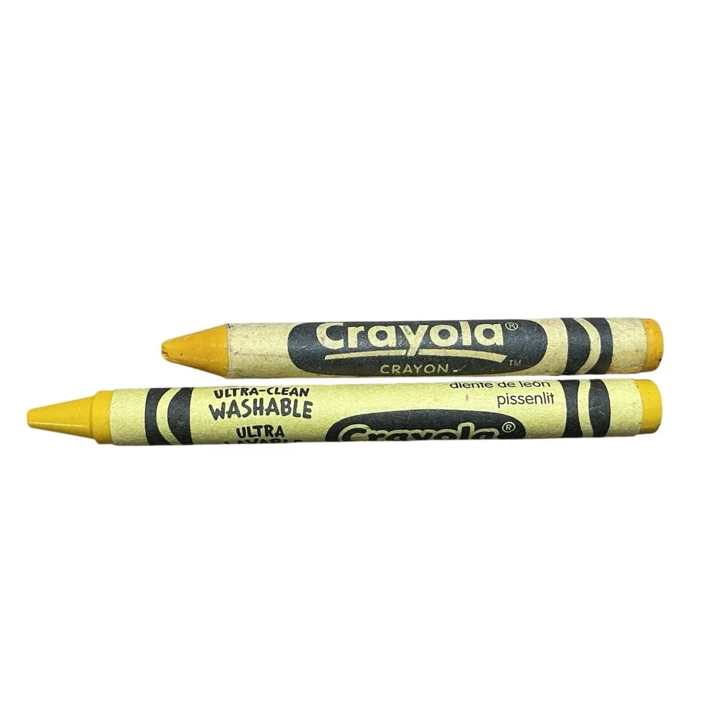 Crayola Dandelion‎ Retired Crayons Lot of 2 Discontinued Yellow VHTF Collector