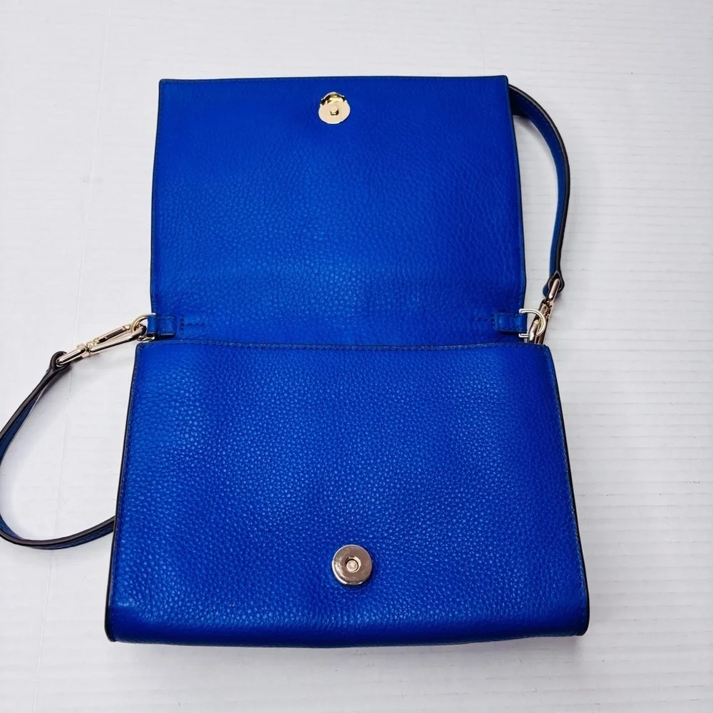 New TORY BURCH Blue Bombe T Combo Crossbody Bag