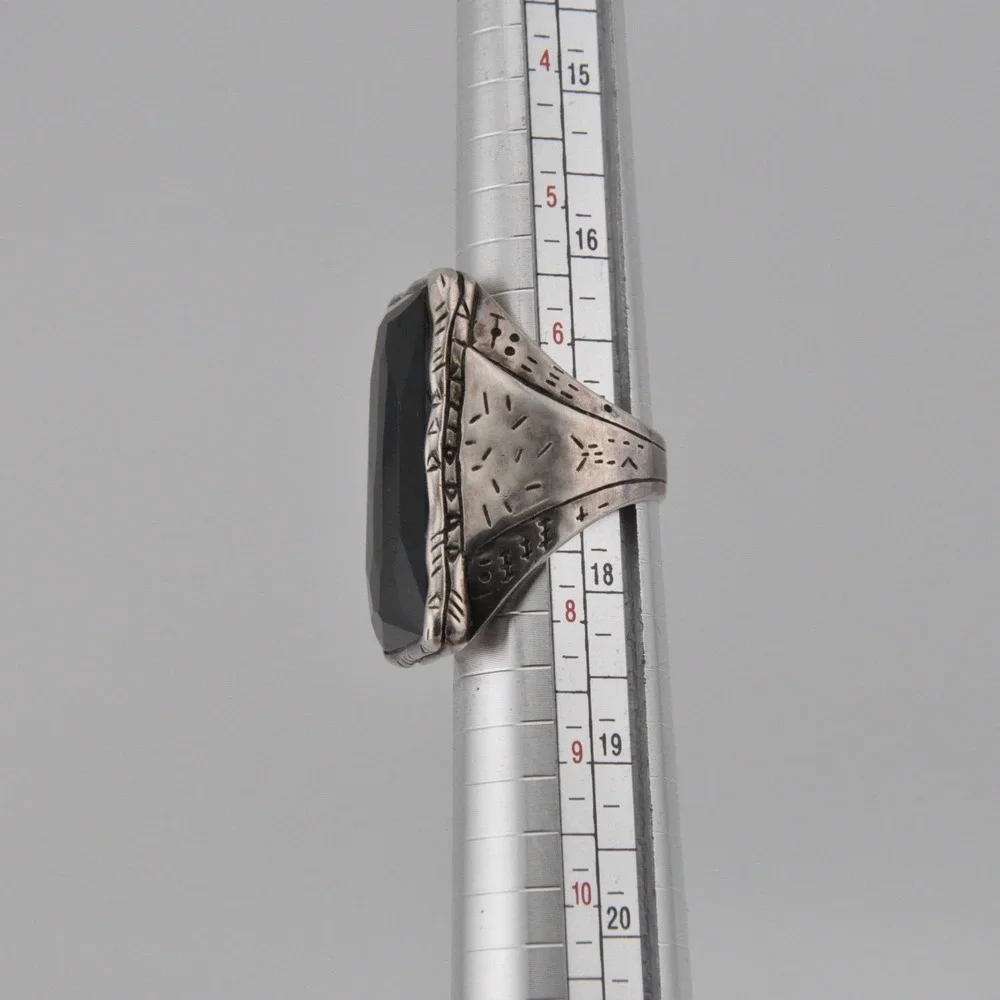 Silpada‎ Sterling Silver Ring Size 7 Black Onyx Statement Ring