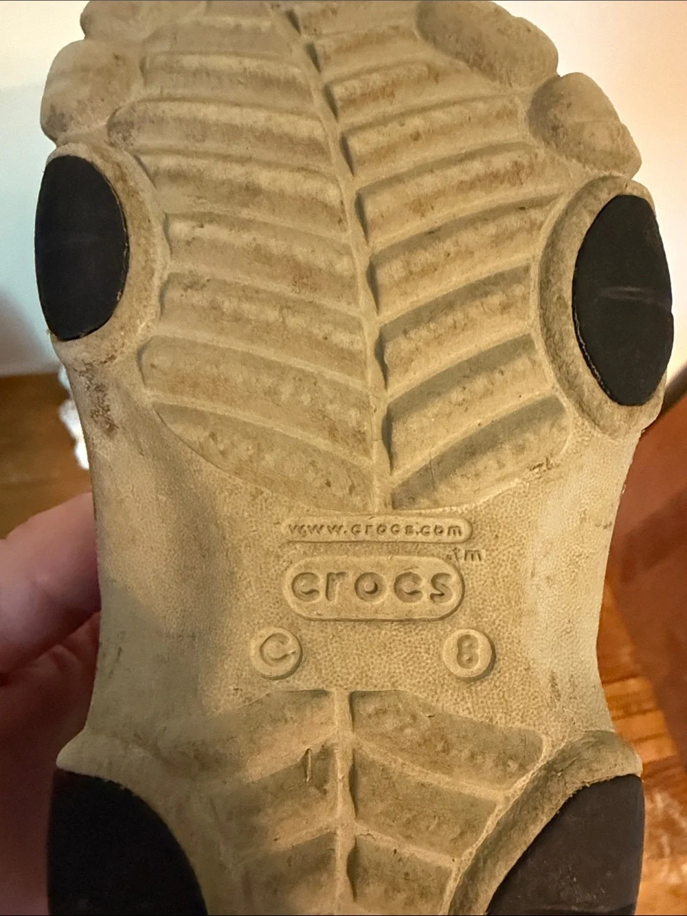 CROCS pattern heel