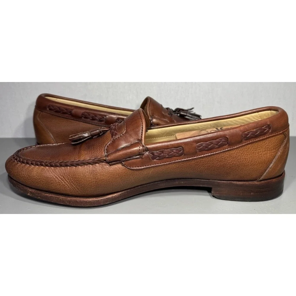Allen Edmonds Tassel Loafers Carthage Size 11.5B Mens Brown Leather‎ USA