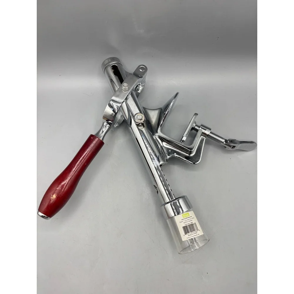 True Ease Countertop Wine Bottle Opener Heavy Duty Wood Handle Clamp On Bar Tool