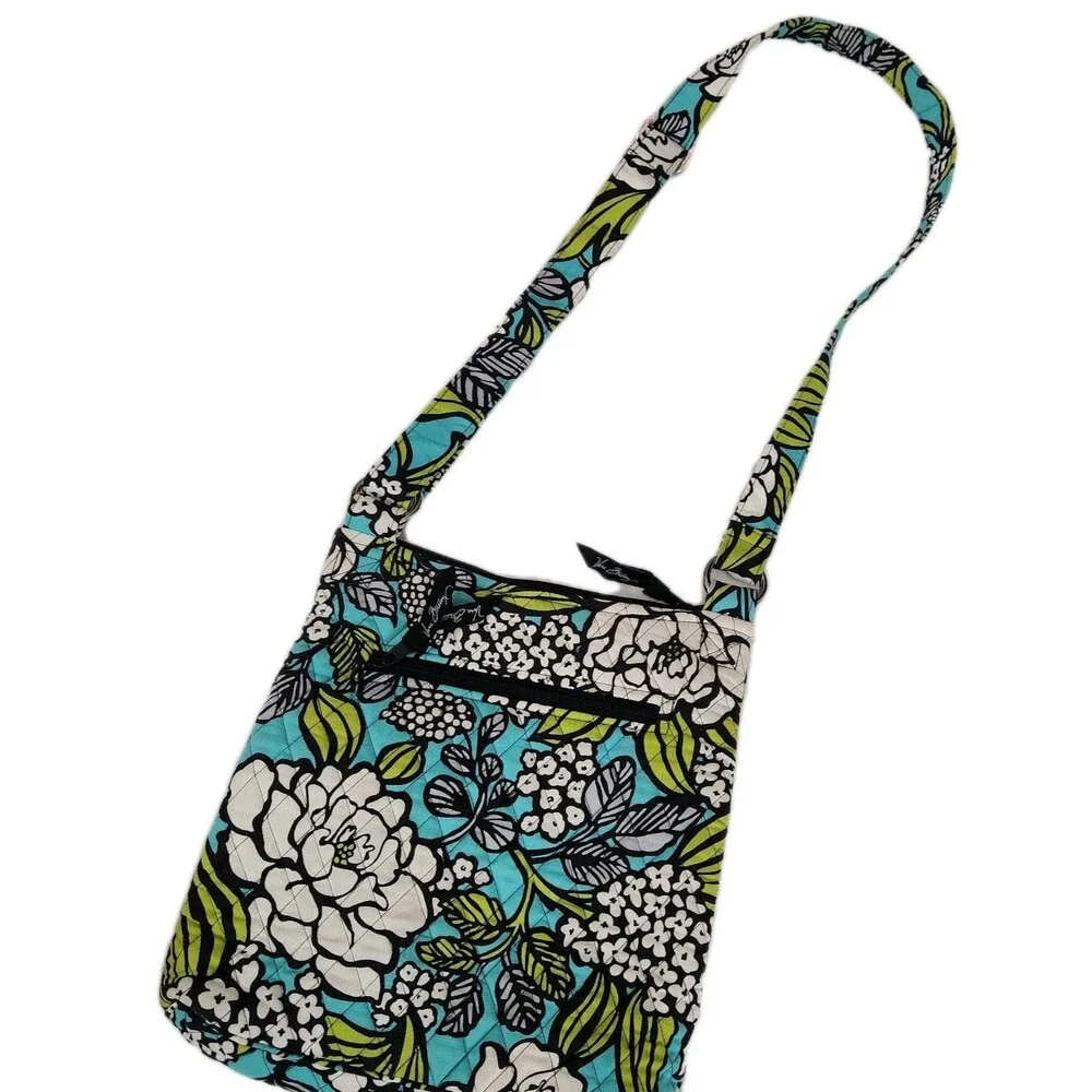 Vera Bradley HIPSTER Crossbody Purse Shoulder Bag ISLAND BLOOMS Zip 11