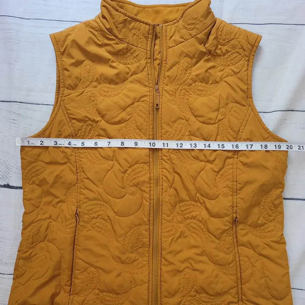 Pendleton Size L Golden‎ Yellow Quilted Zip Vest Fall Lightweight Casual Outdoor