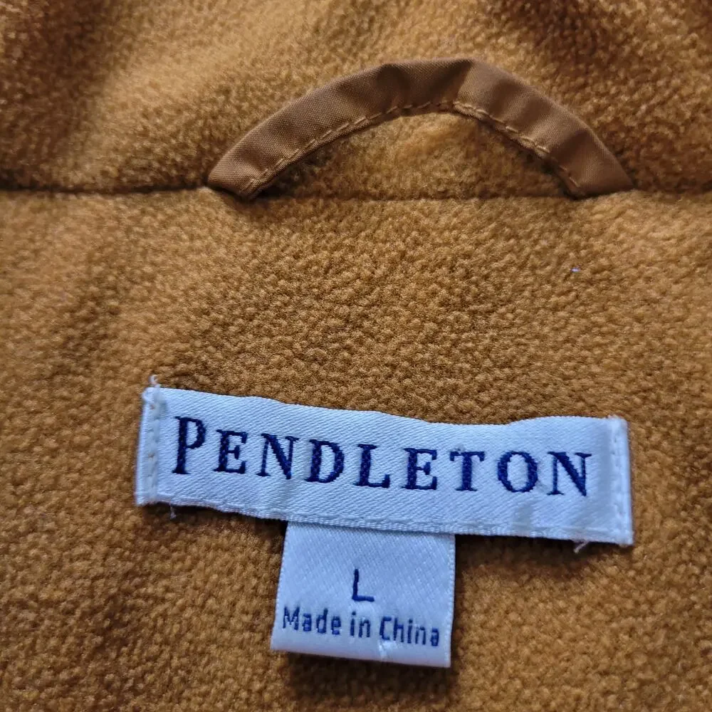 Pendleton Size L Golden‎ Yellow Quilted Zip Vest Fall Lightweight Casual Outdoor