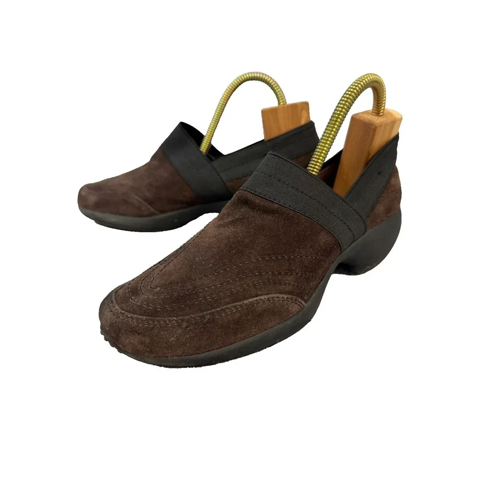 Anne Klein Sport‎ Brown Suede Slip-on Mules Women's Size 8.5