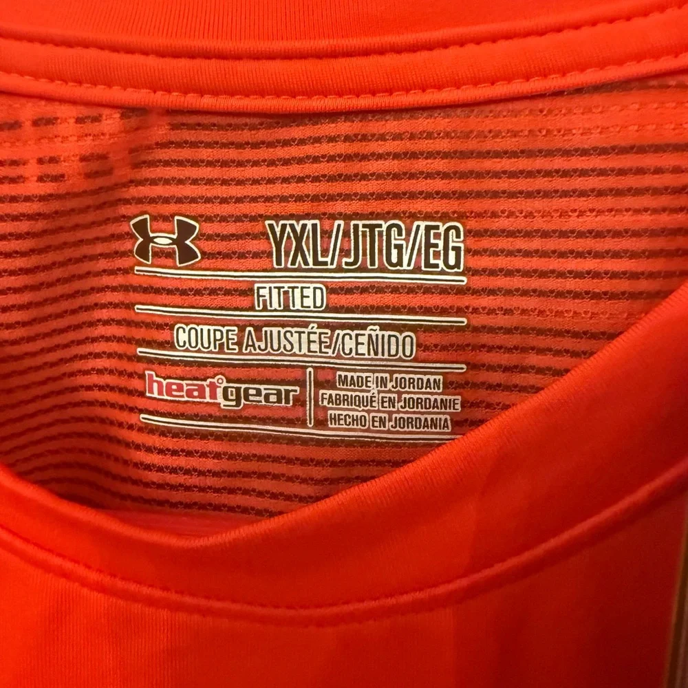 NWT Under Armour Boy’s Bright Orange Fitted Shirt