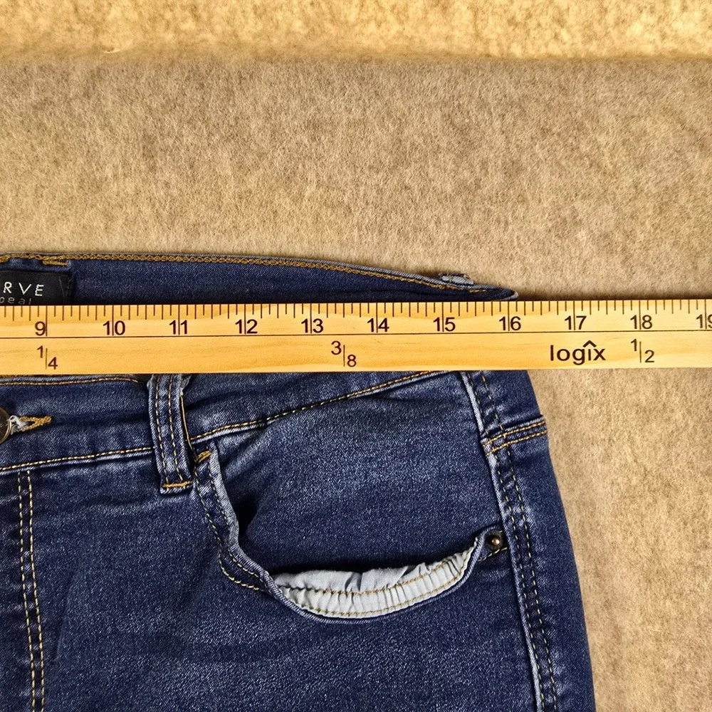 Curve Appeal Womens Skinny Jeans Size 14/32 Medium Wash High Rise Stretch Denim