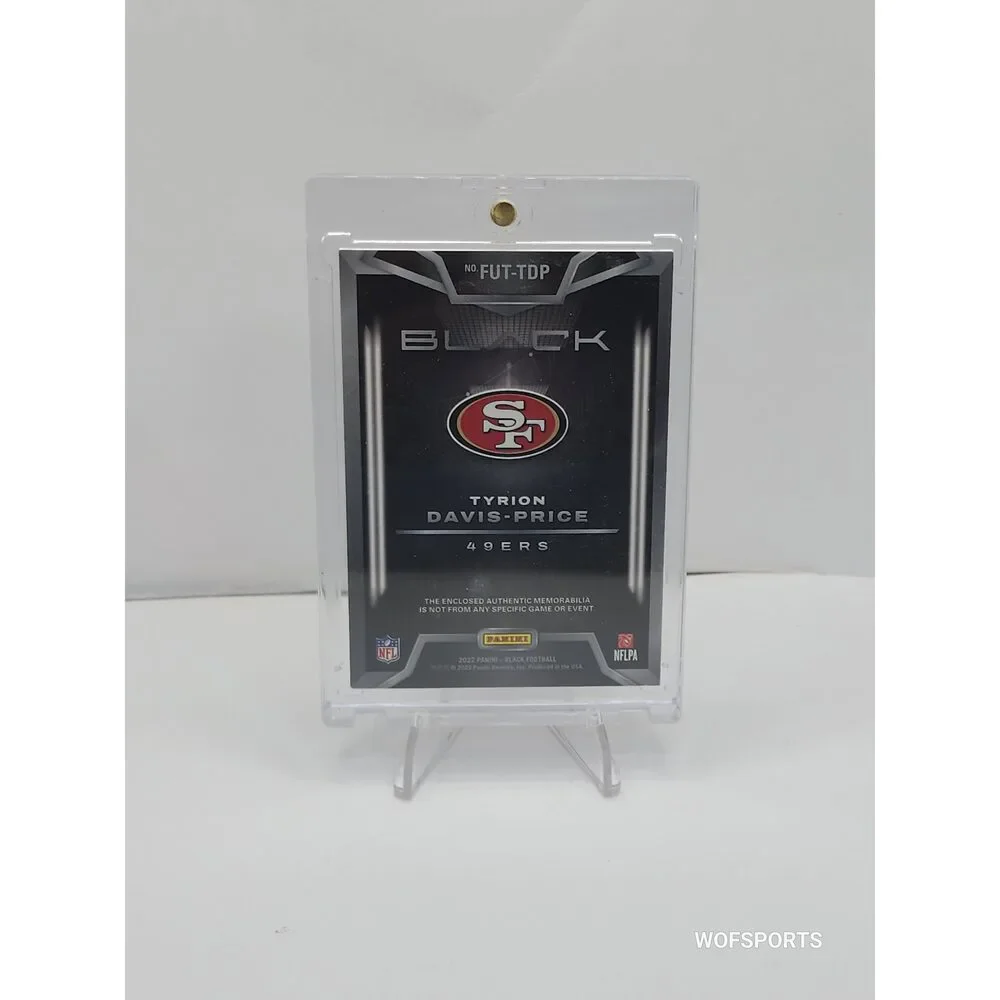 2022 Panini Black Futuristic Tyrion Davis Price #FUT-TDP San Francisco 49ers