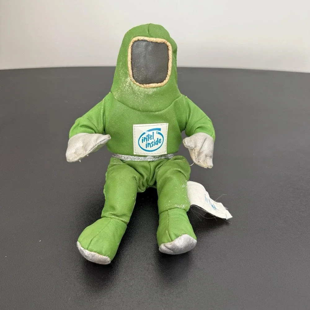 Vintage Intel Inside Astronaut Plush Promo Doll Green‎ 1990s Advertising