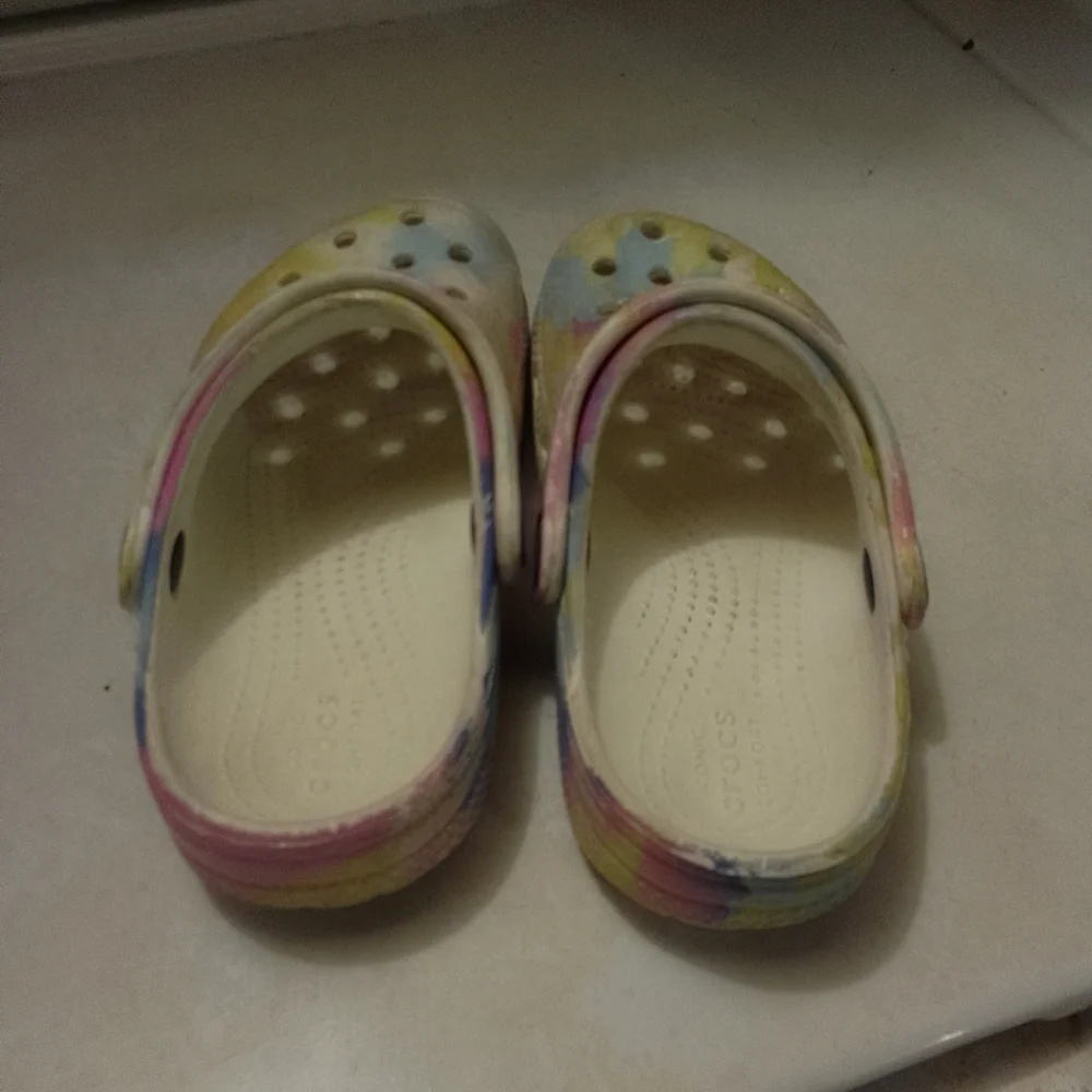 CROCS Yellow and Pink Sandals with Ventilation‎ Holes