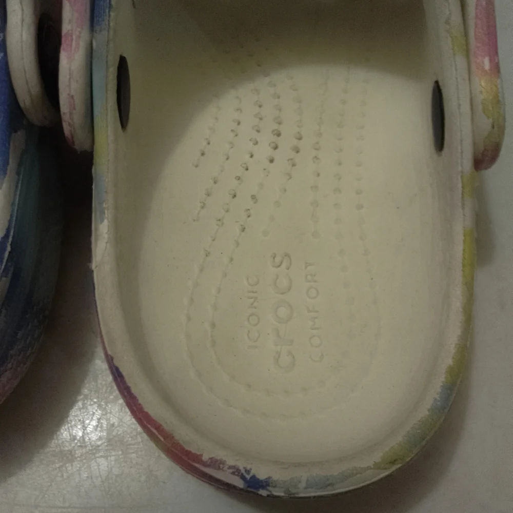 CROCS Yellow and Pink Sandals with Ventilation‎ Holes