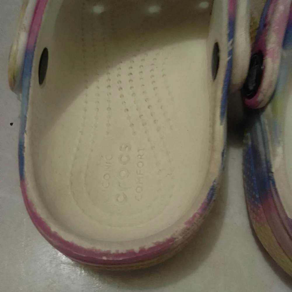 CROCS Yellow and Pink Sandals with Ventilation‎ Holes
