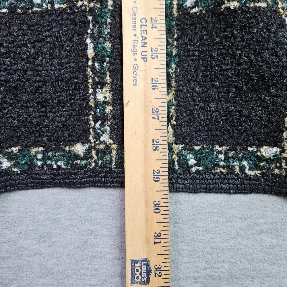 Chico's Travelers Women's Sz 2 12/14 Black Plaid Textured Cardigan Jack
