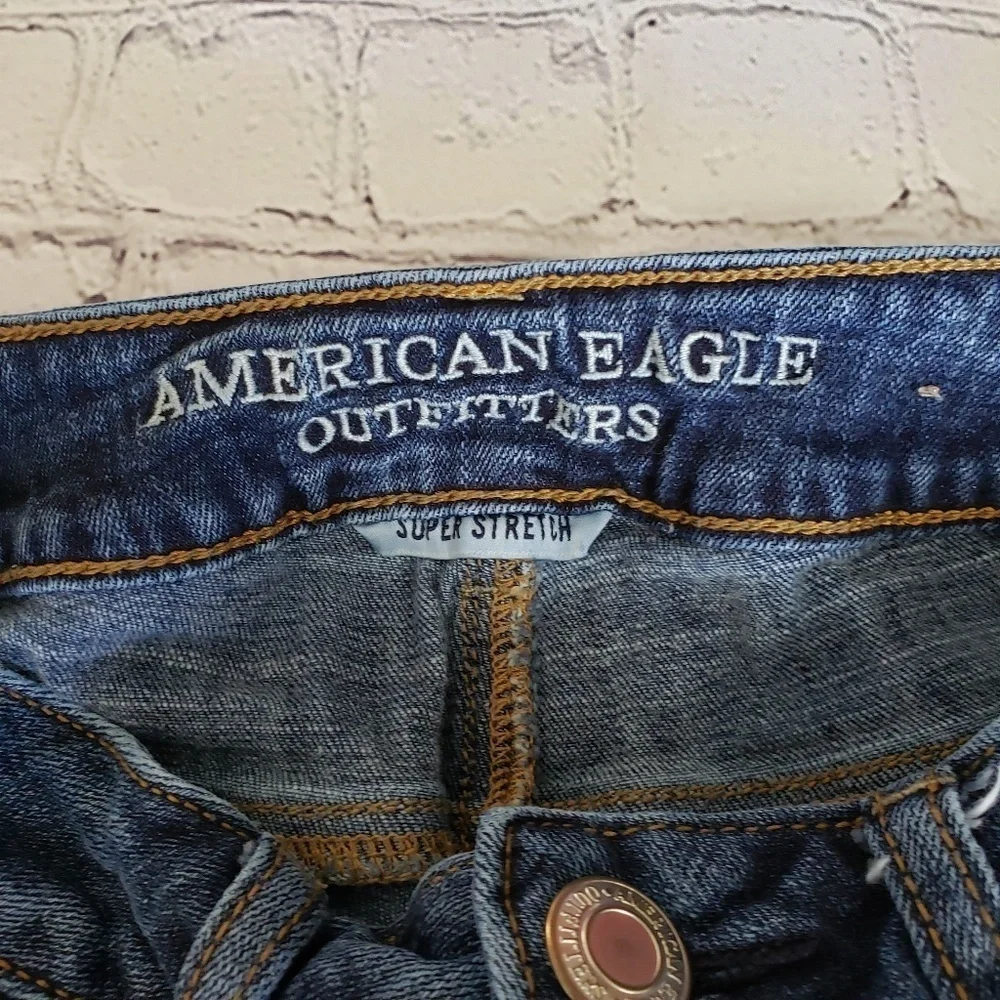 AEO Midi Raw Hem Super Stretch Shorts 0