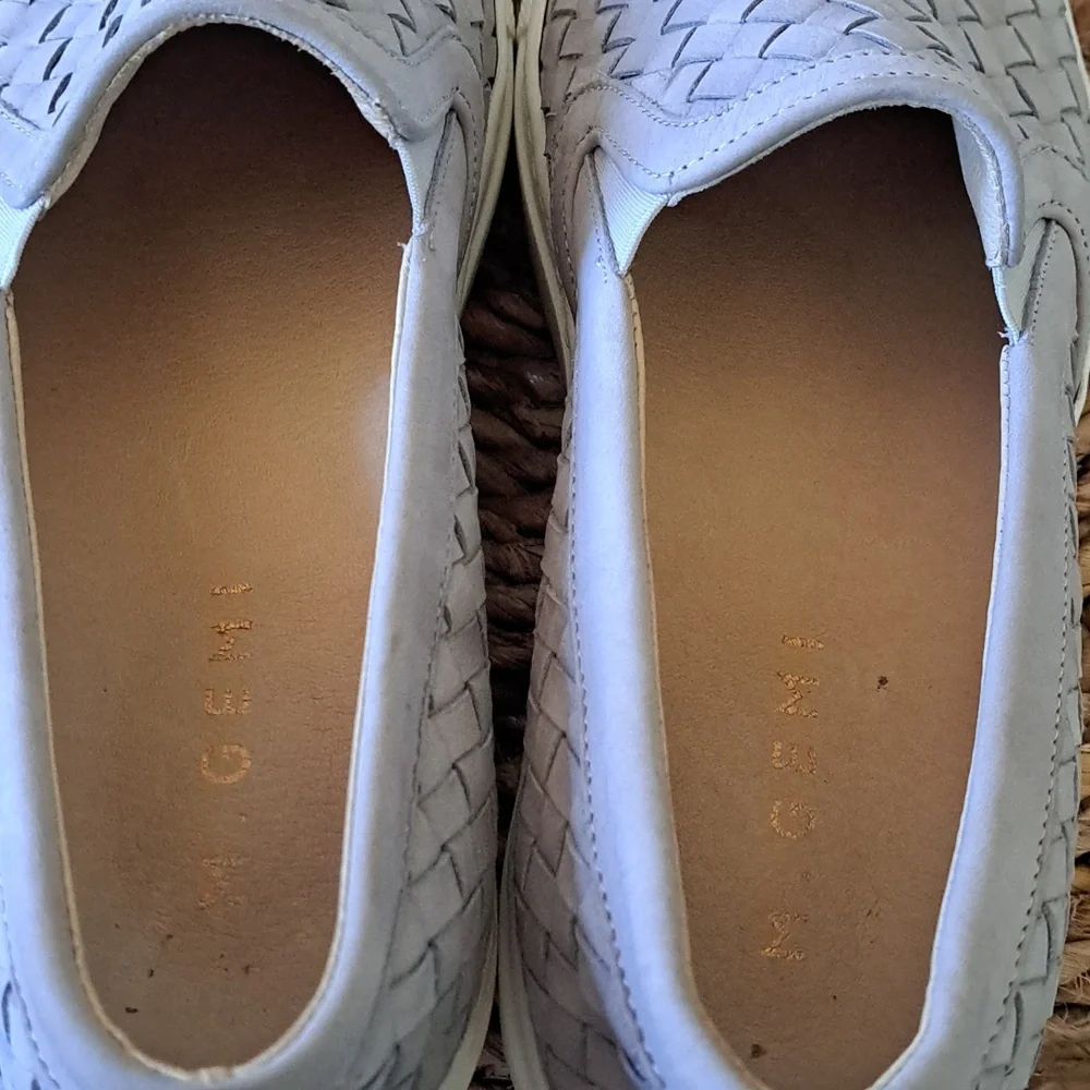 M. Gemi Womens The Cerchio Grey Woven Leather Loafer‎ Sneaker EU39/US8.5
