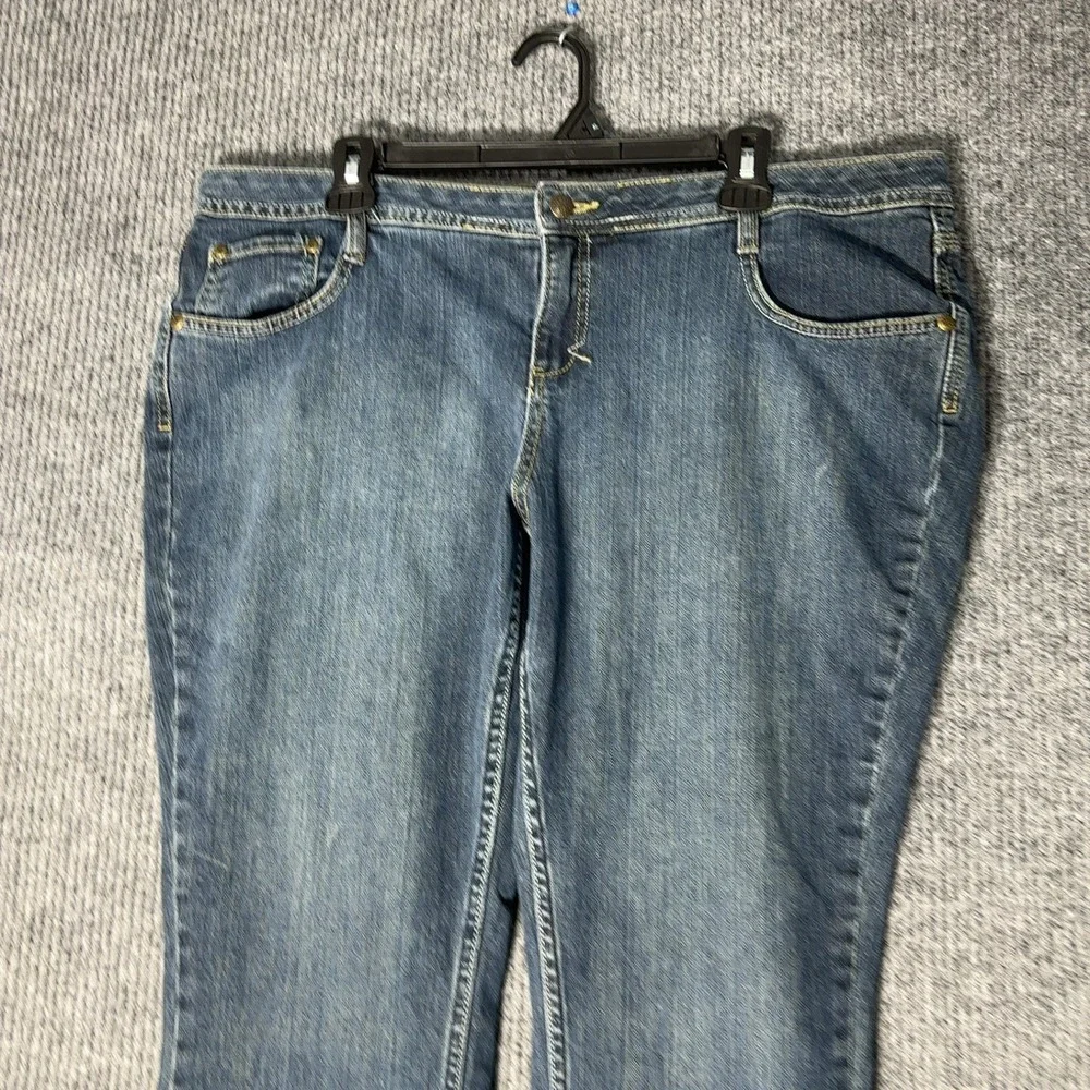 No Boundaries Jeans Juniors 19 Blue Dark Wash Flare Embroidered Heart‎ Y2K