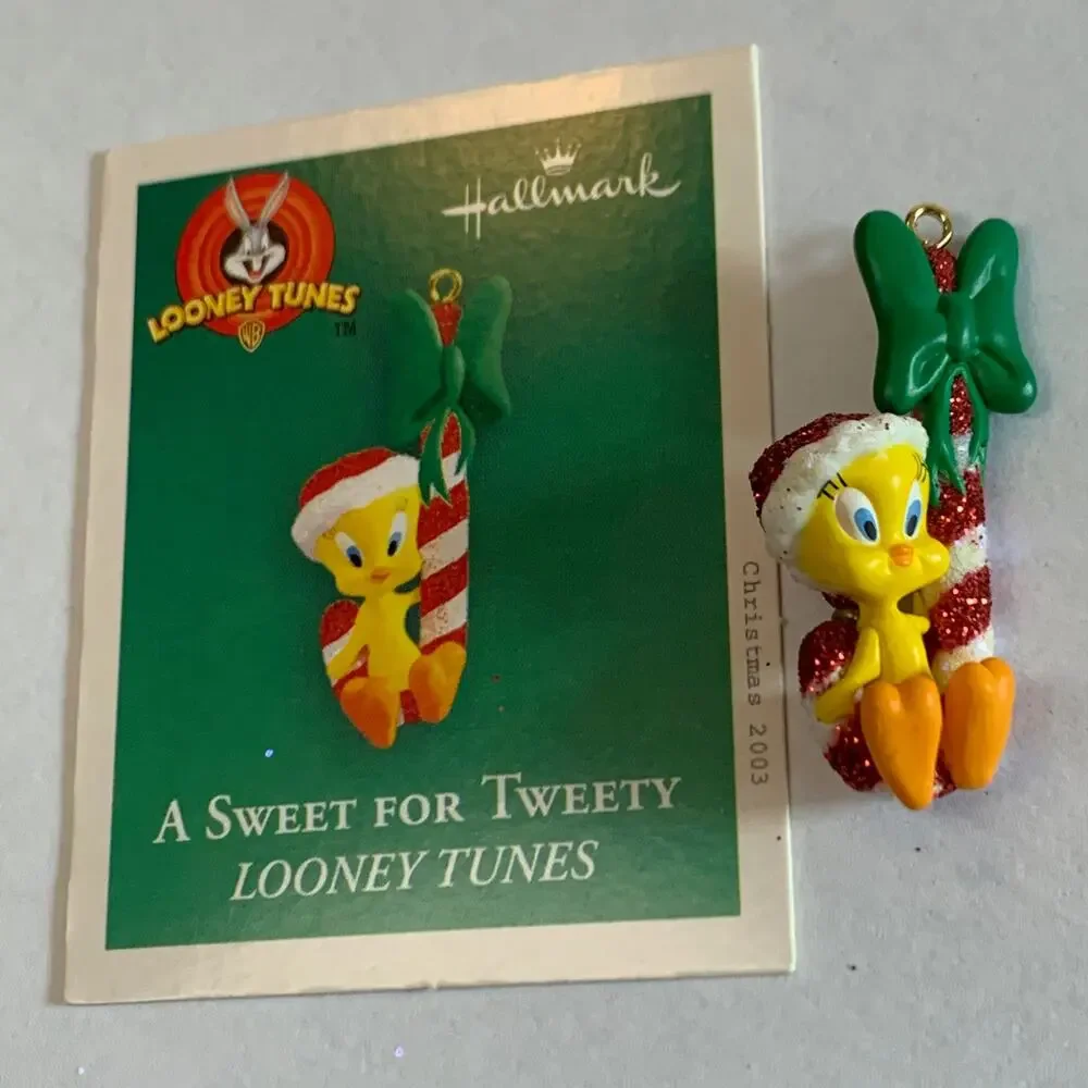 Hallmark KeepSake Miniature Ornaments 3‎ Each: Santa Tin Car Tweety