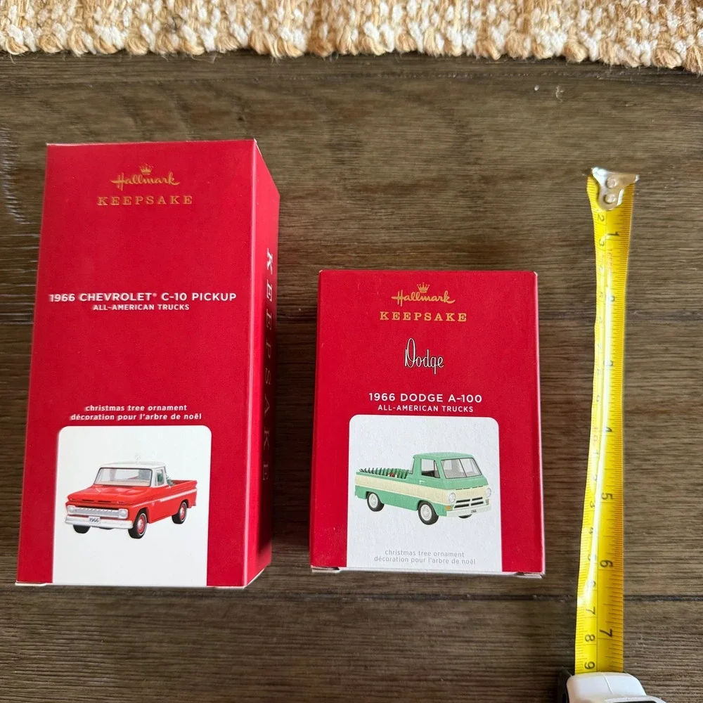 Hallmark Keepsake All-American Trucks 1966 Chevrolet C-10 & 1966 Dodge A-100 Set