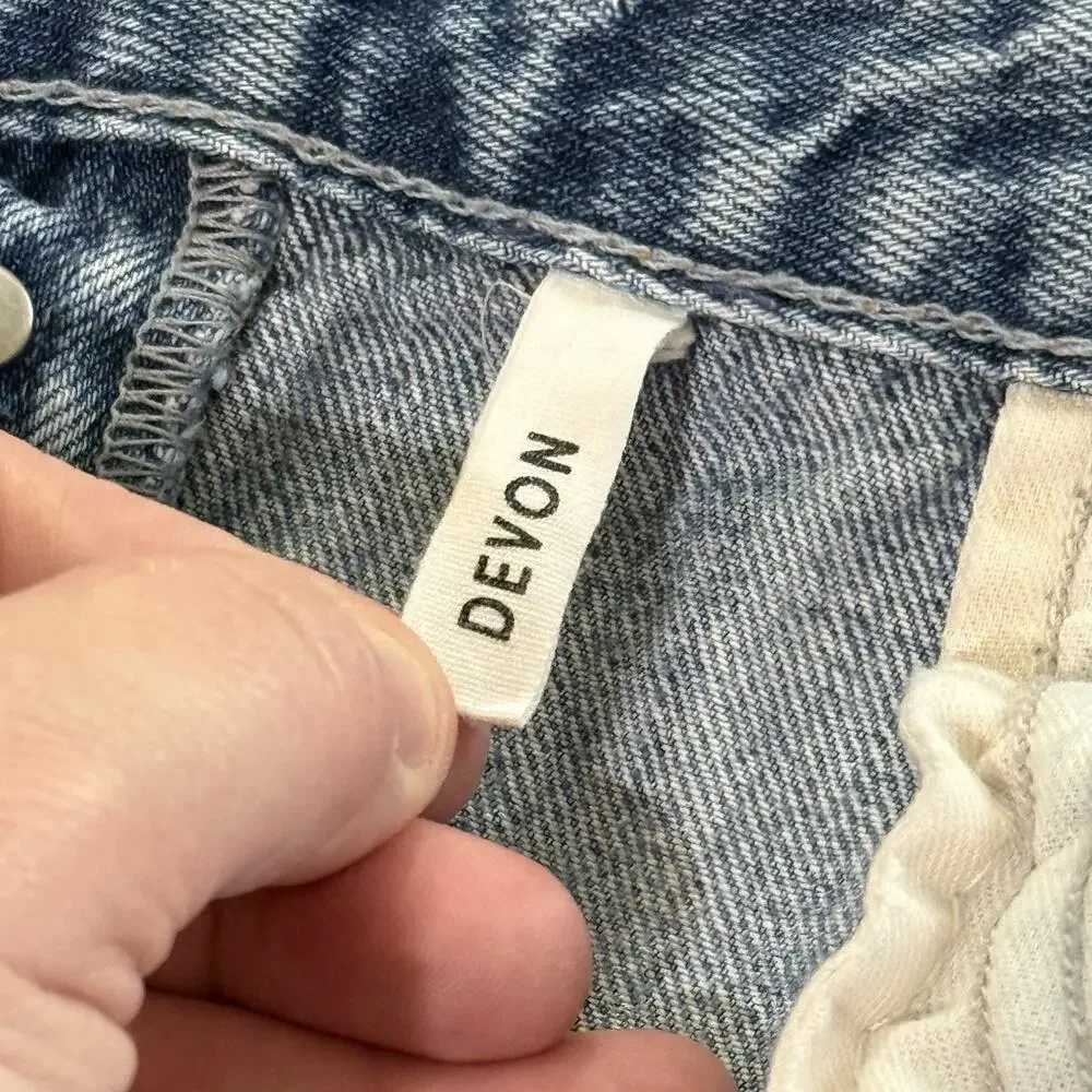 GRLFRND Devon Jeans 31 In My Mind Boyfriend High Rise Button Fly Cotton USA