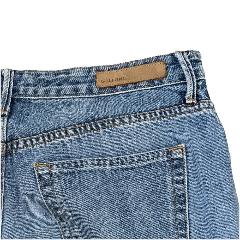 GRLFRND Devon Jeans 31 In My Mind Boyfriend High Rise Button Fly Cotton USA